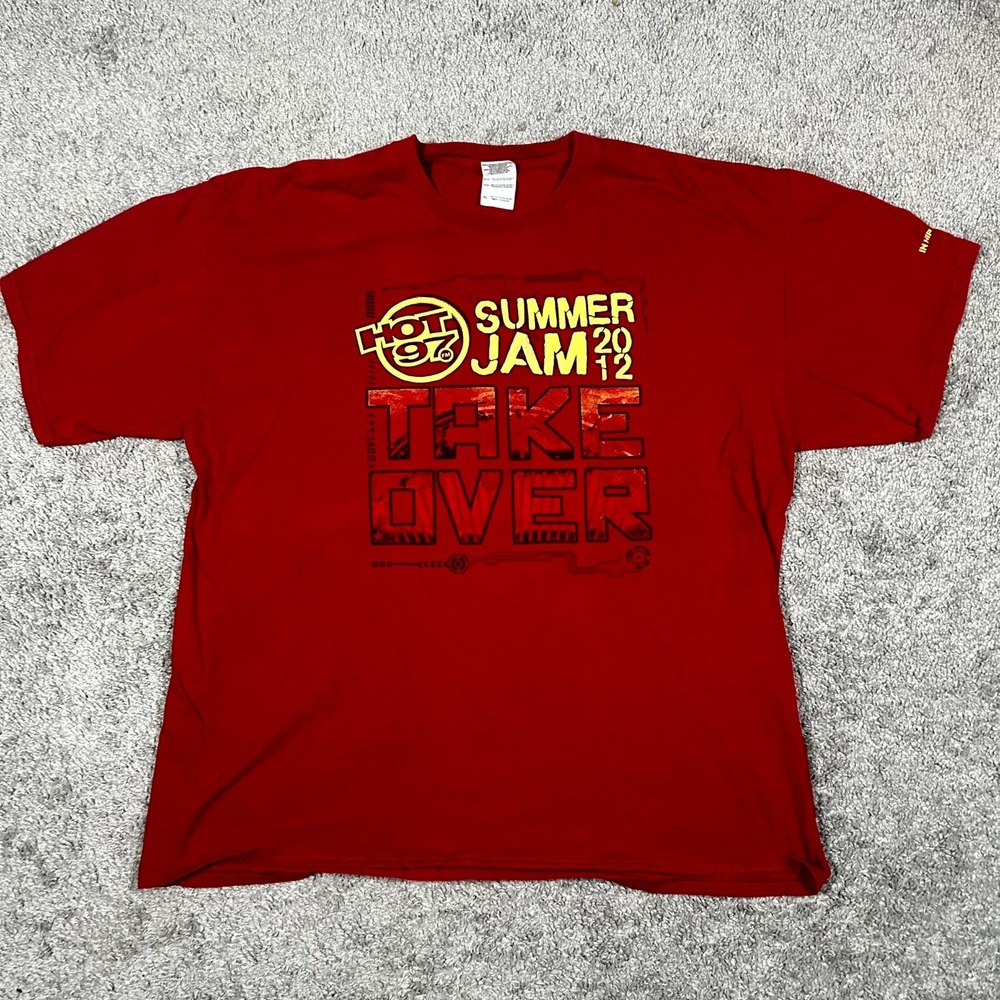 Gildan T-Shirt Men's XL Red Hot 97 Summer Jam‎ 2012 Rare Hip Hop Rap Concert Tee